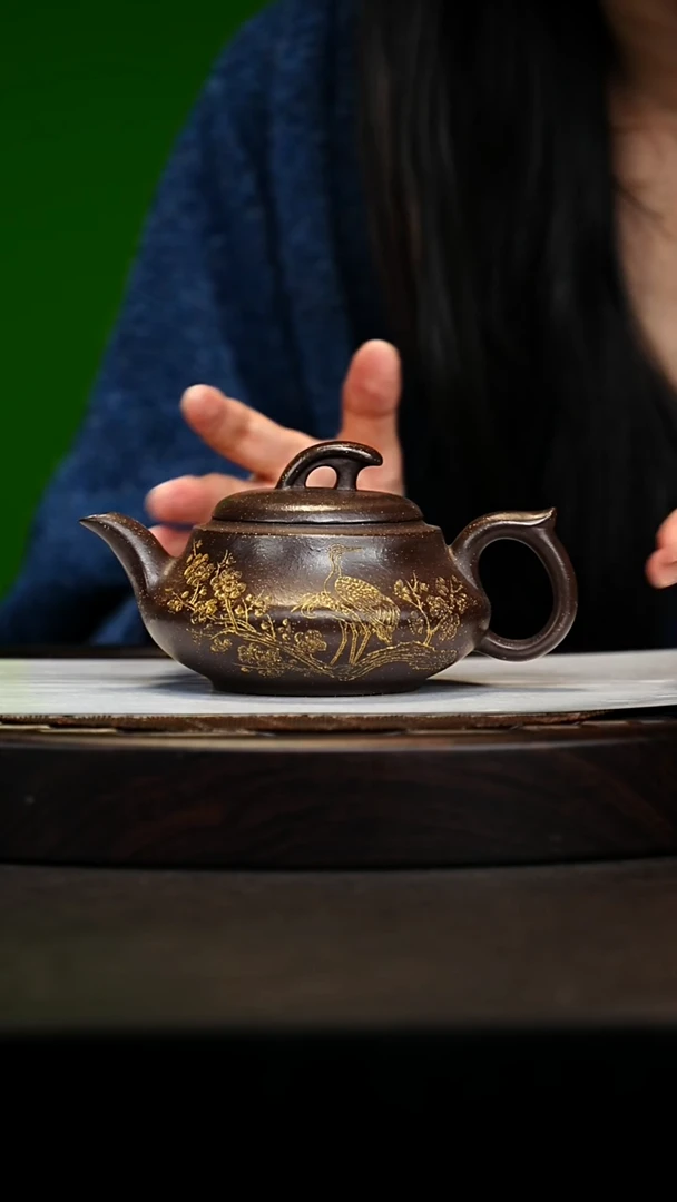 宜兴原矿高端紫砂 金石传砂300cc