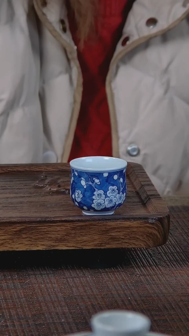 【闪购商品】折葵非器手工手绘冰梅迷你炉式杯