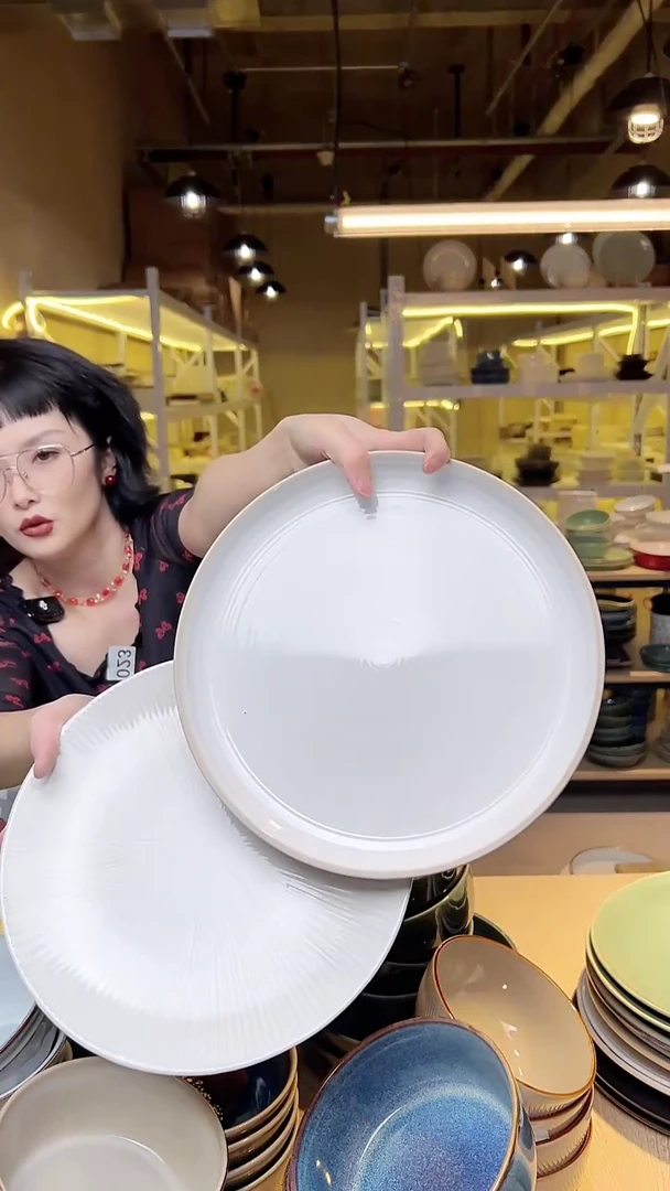 瓷100外贸尾货高温釉下彩陶瓷餐具默认微瑕