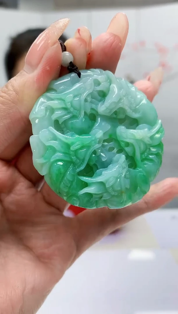 【闪购商品】定制翡翠未镶嵌4902MM-毛货挂件466