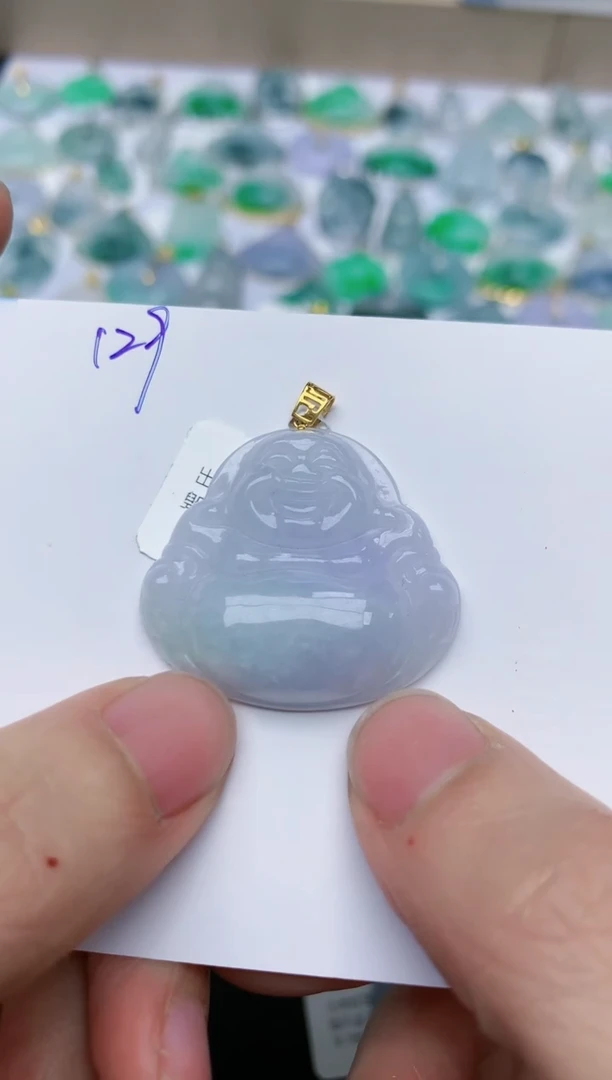 【闪购商品】翡翠颈饰18K金镶嵌天然翡翠A货