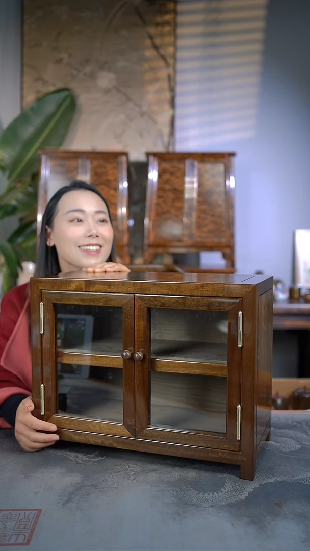 【闪购商品】金丝楠木艺满花精工茶器柜