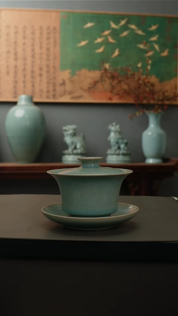 原产地原矿     马蹄三才盖碗