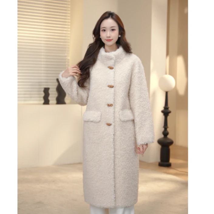 Basic House/百家好2024秋冬小个子高级感毛毛外套女B0754B5QE32