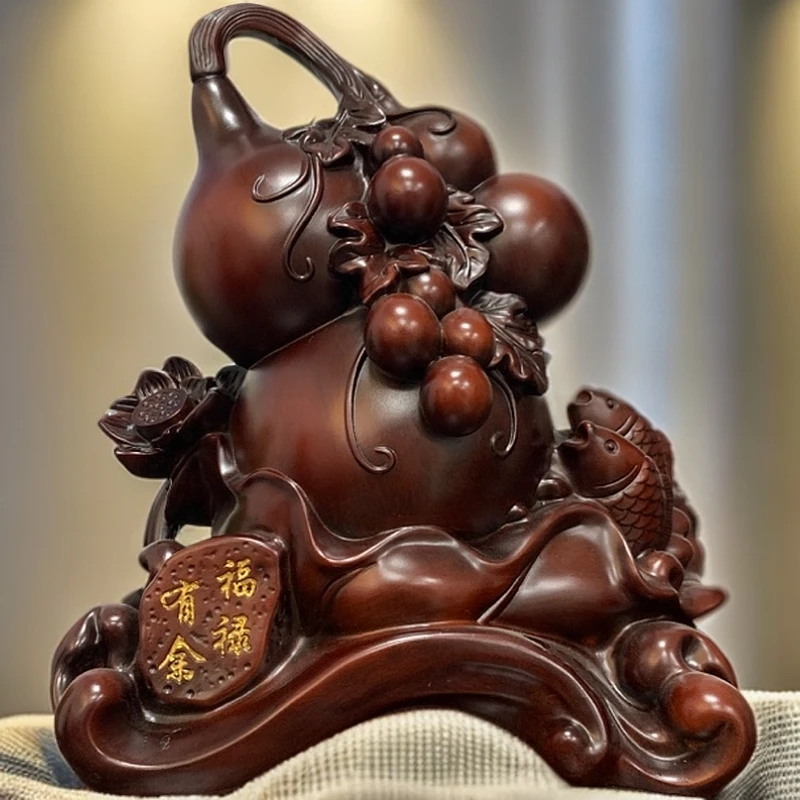 福禄有余家居装饰礼品开业乔迁葫芦手工工艺品（长30高32）