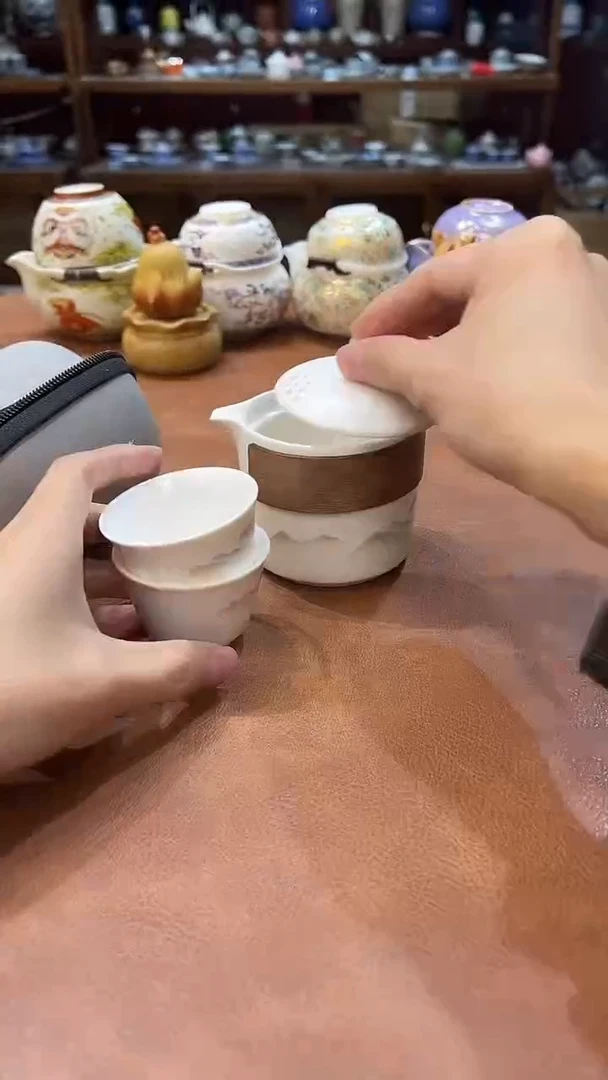 真的很便宜会开片的旅行茶具