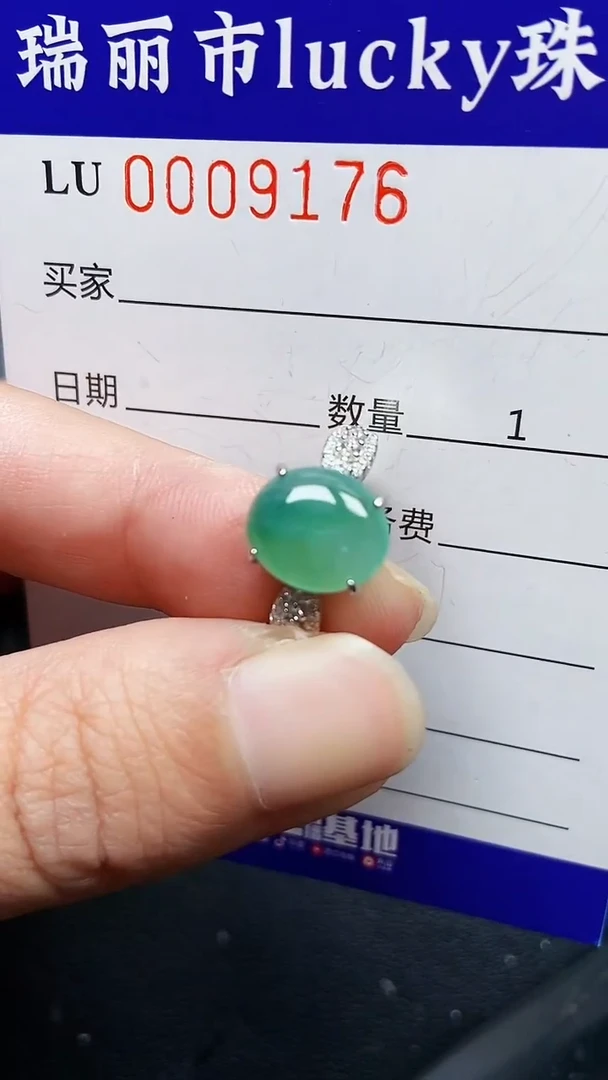 颈饰银S925镶嵌翡翠9176