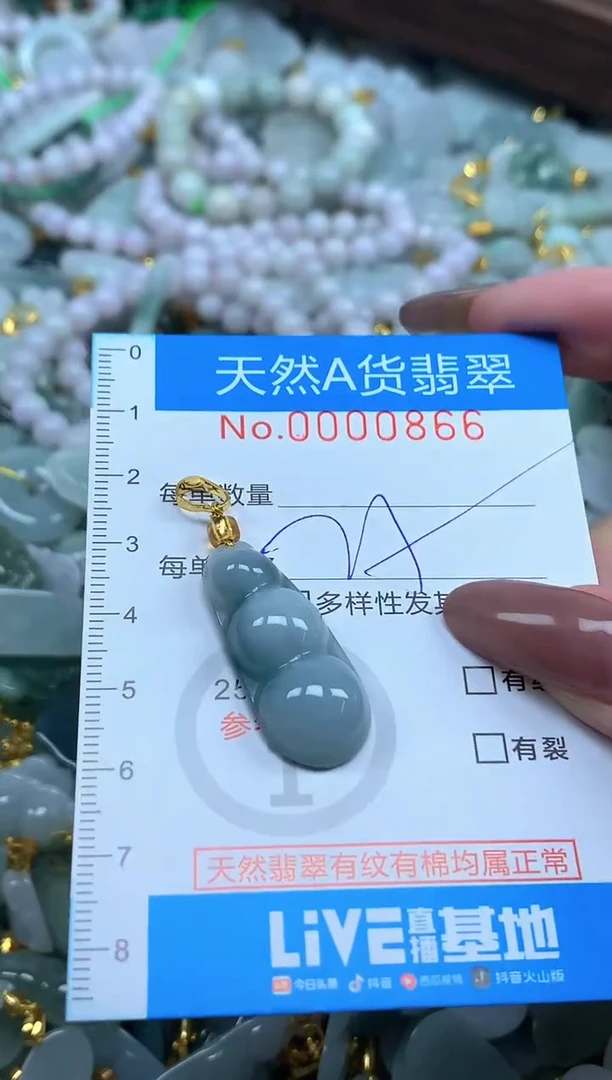 颈饰未镶嵌翡翠净货挂件-0866