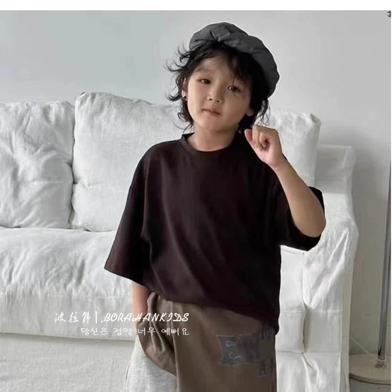 10389高端专享夏款男宝短袖T恤咖啡色（斯）