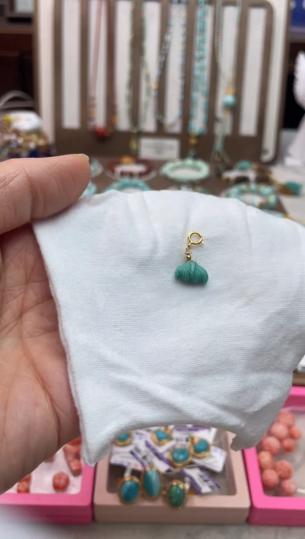 银S925镶嵌绿松石珠宝奇石6