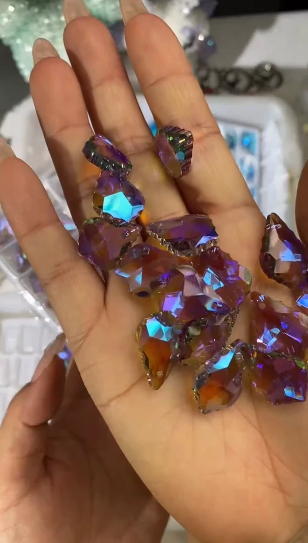 玻璃2565小枫叶36颗魅影紫