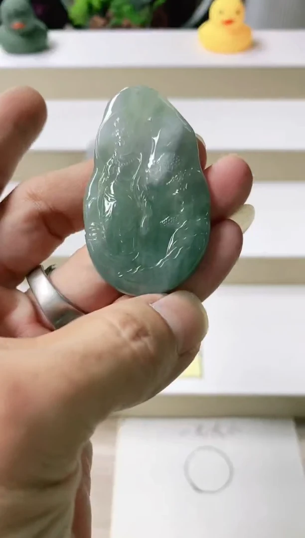 翡翠未镶嵌颈饰康*62天然缅甸翡翠A货分2单