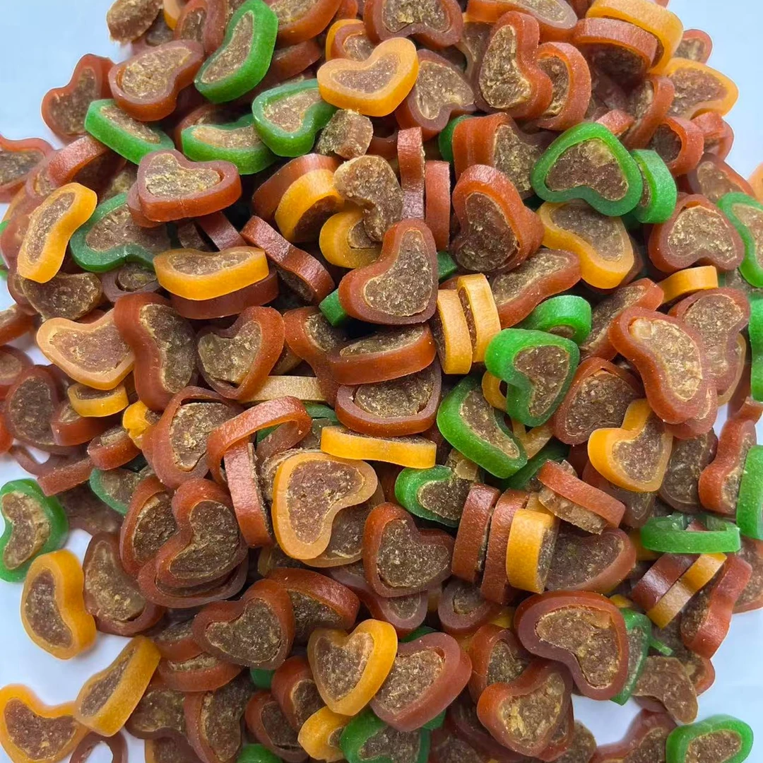 q-鸡肉鸭肉牛肉心形小切片 狗零食