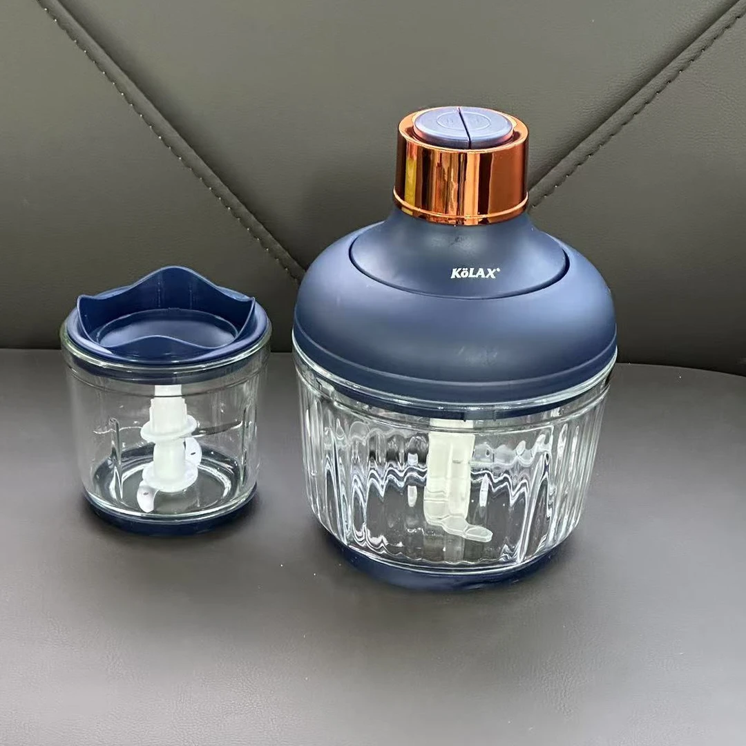 深蓝色机身高硼硅玻璃3L多功能绞肉机