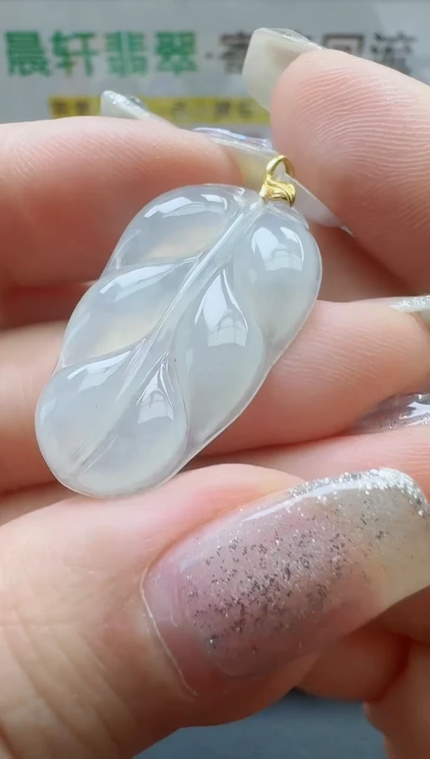 18K金镶嵌翡翠耳饰听*寄售回流，不退不换