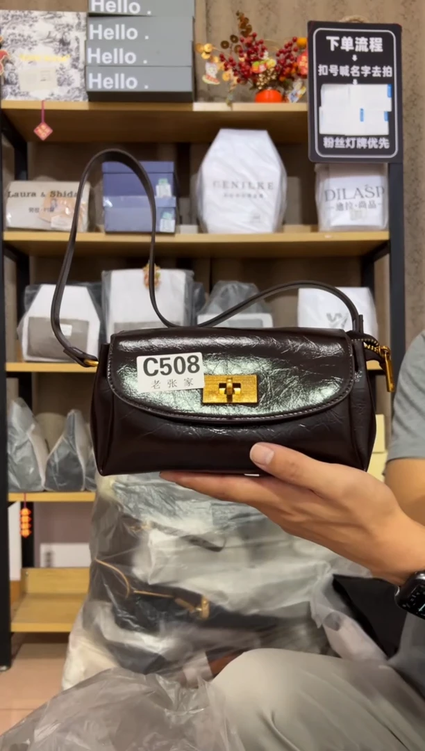 小牛剖层皮革老张家女包508