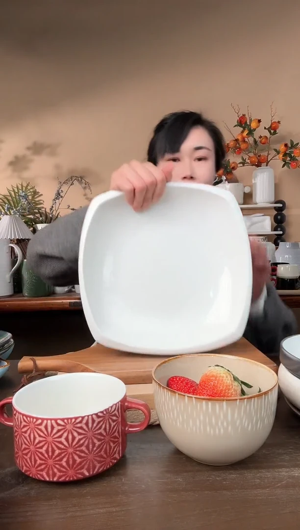 【闪购商品】瓷片10英寸大方盘微瑕
