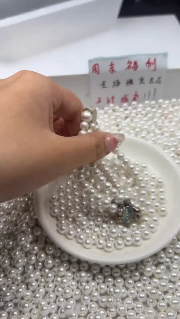 未镶嵌拼合珍珠（马贝珠）颈饰w843贝珠6mm*40颗