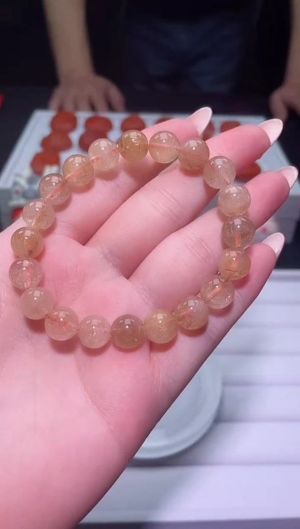 【闪购商品】发晶A10-10mm金铜发单圈未镶嵌多样性发其一