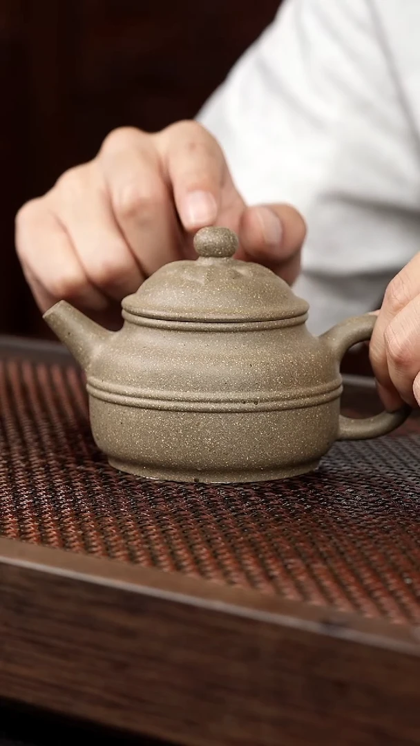 茶壶紫砂岩中泥菱花腰线{青}