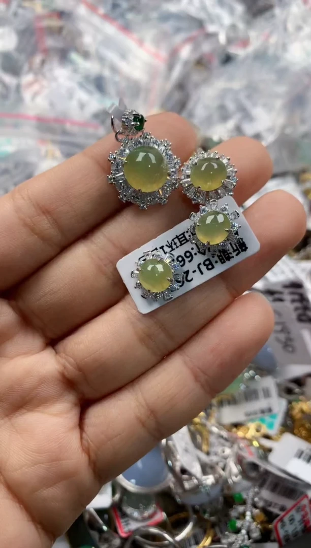 银S925镶嵌戒指翡翠2222   4