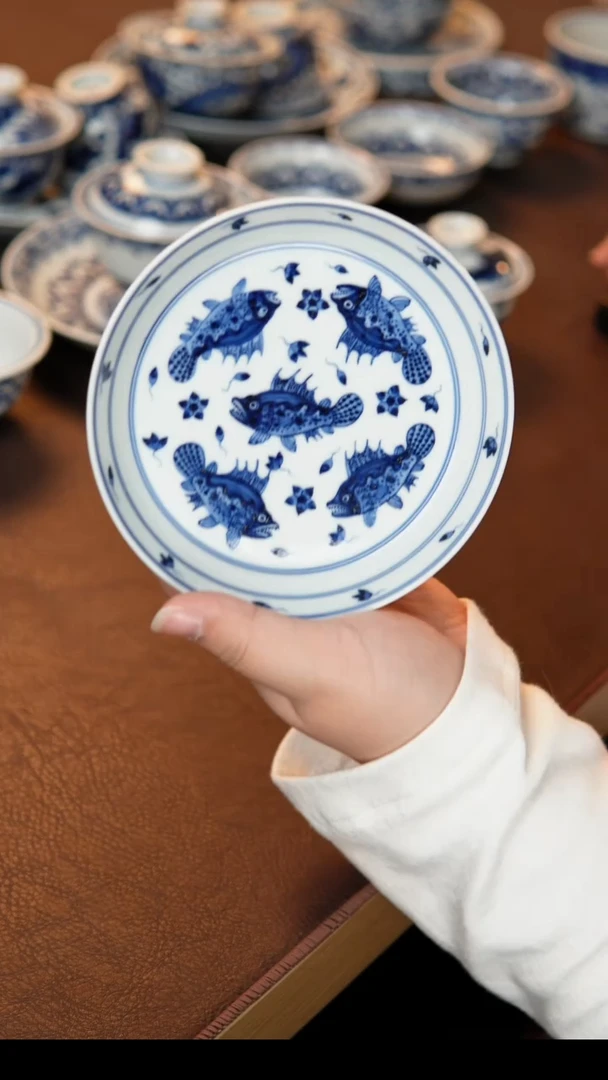 桃花满鳜壶承壶承