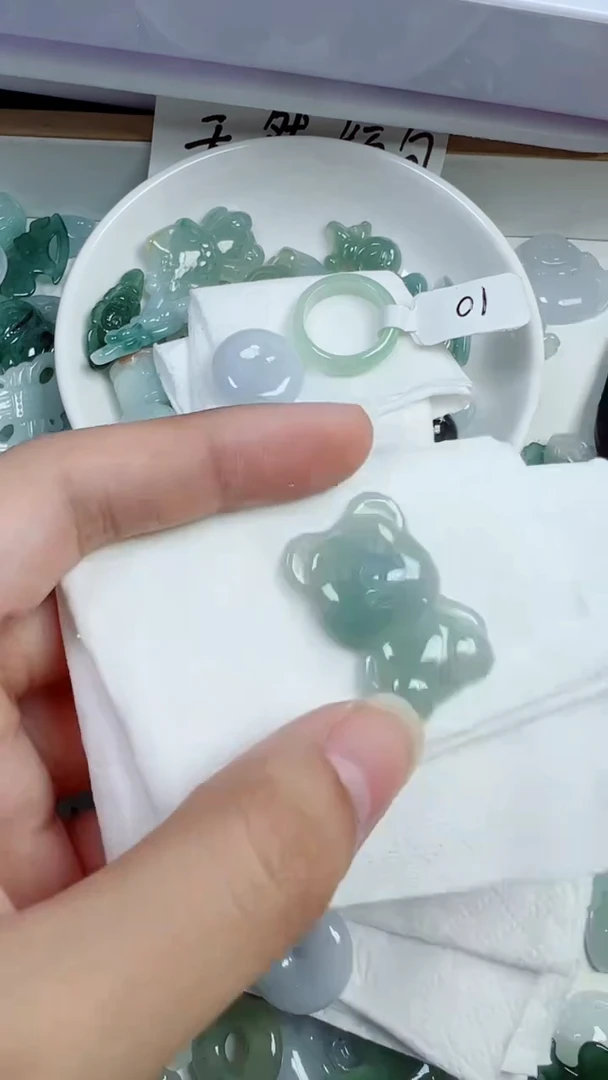 散珠翡翠134号链接，A货翡翠
