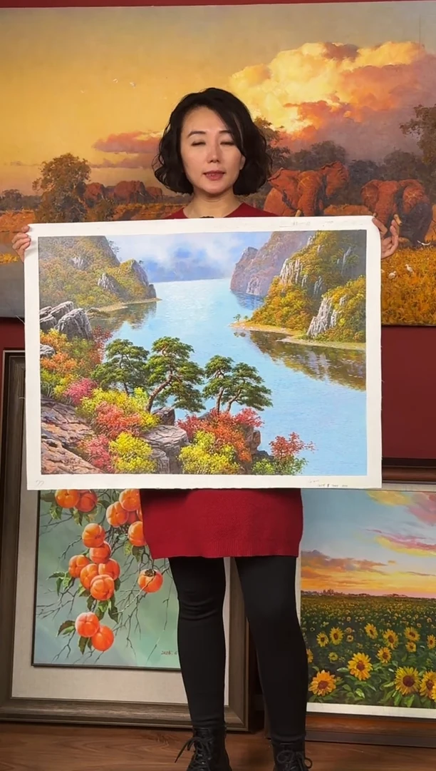油画【73号】约50*70cm丨朝鲜原创纯手绘孤品油画丨顺丰包邮