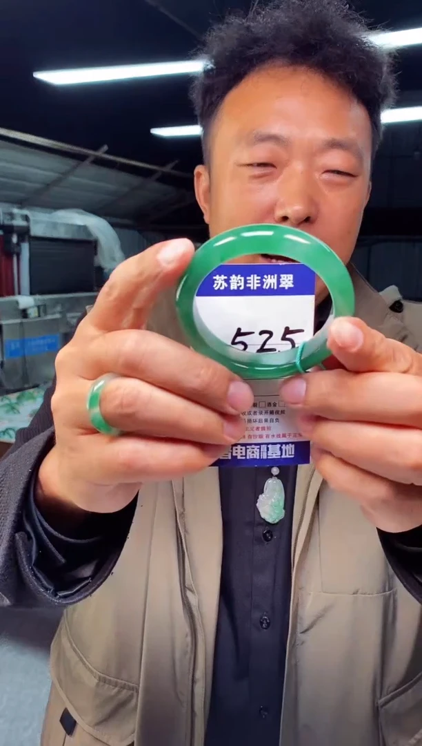 未镶嵌手镯石英质玉（非洲翠）54+
