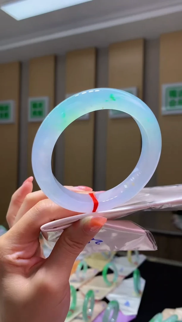 未镶嵌手镯翡翠-QQ007 圈口63.3