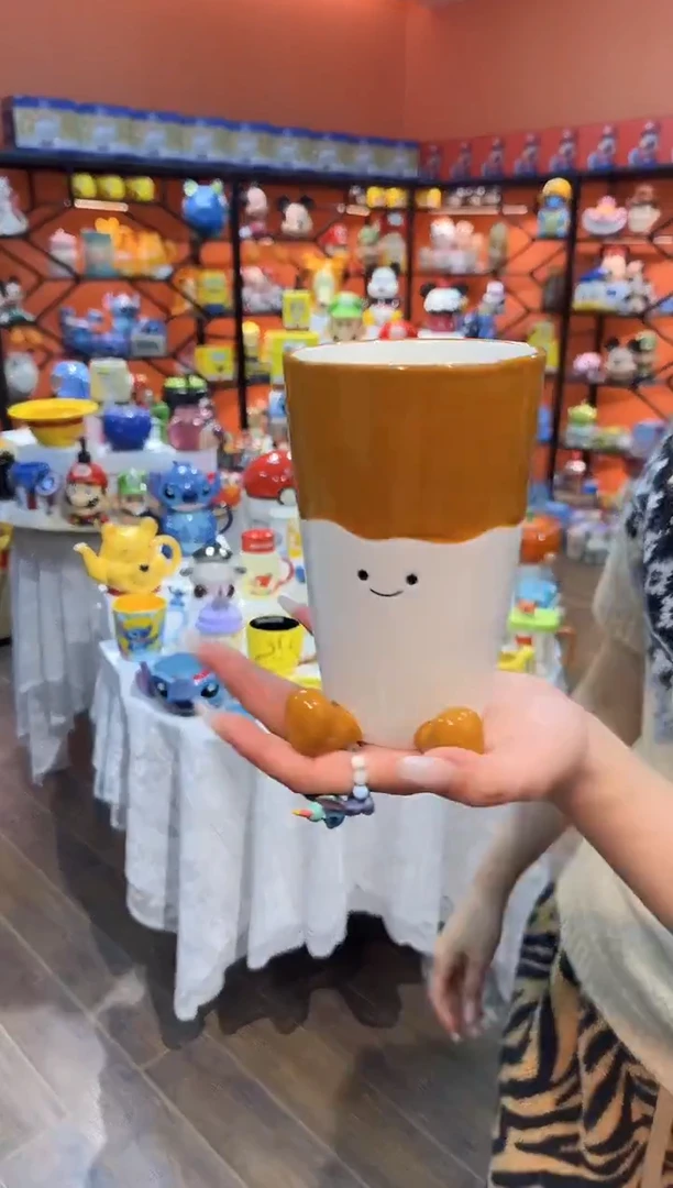 瓷片@@可爱手工制作陶瓷杯杯