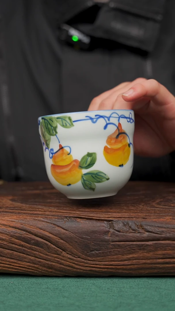 【闪购商品】瓷片97寻一缕瓷香杯釉下手工手绘瓷器
