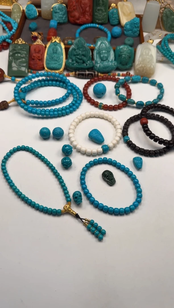 18K金镶嵌手串手串南红玛瑙海***~手串手串