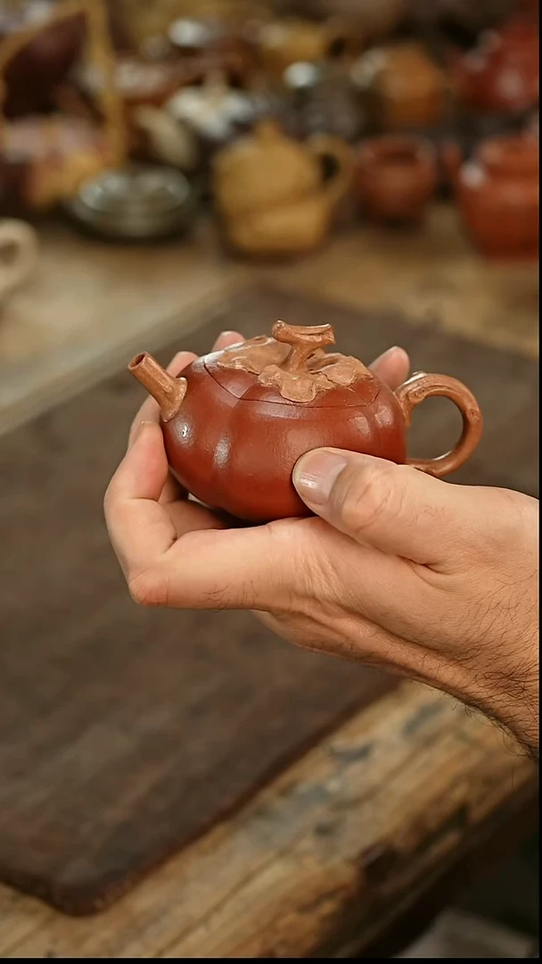 茶壶紫砂柿柿如意紫砂壶