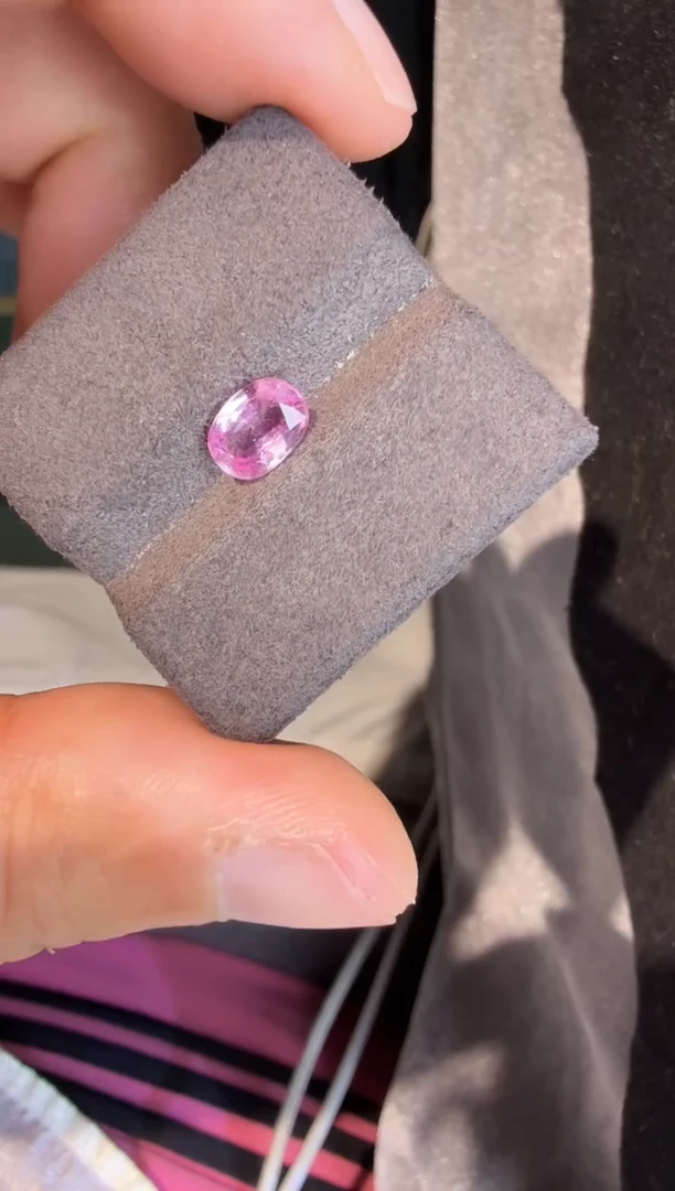 未镶嵌定制定制蓝宝石天然帕帕拉恰无烧1.25克拉grc