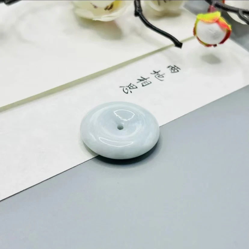 非金属珐琅吊坠 时尚白色平安扣