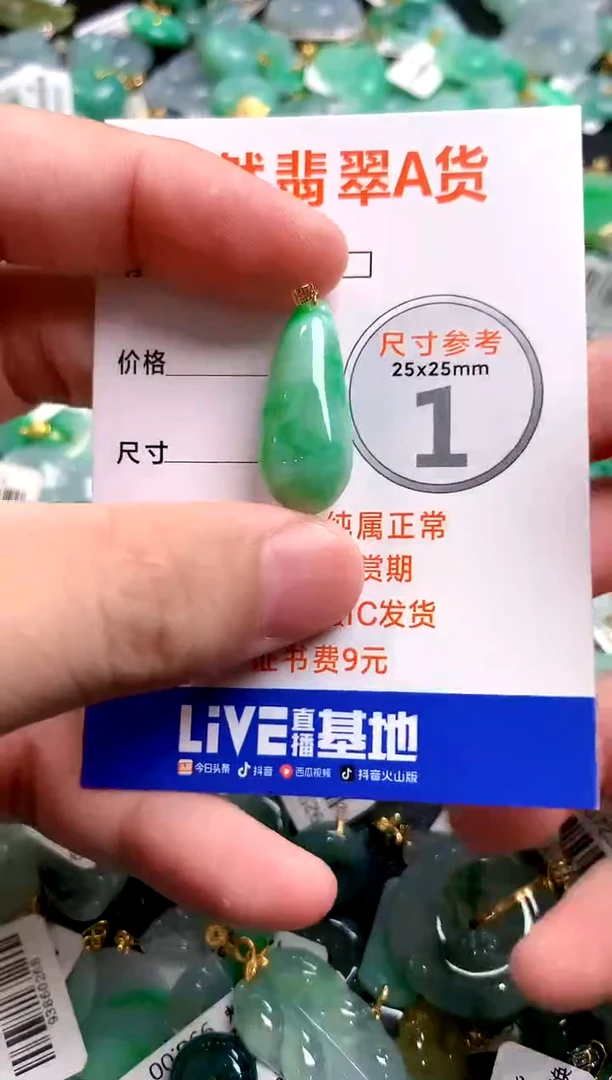 颈饰18K金镶嵌翡翠0331897245