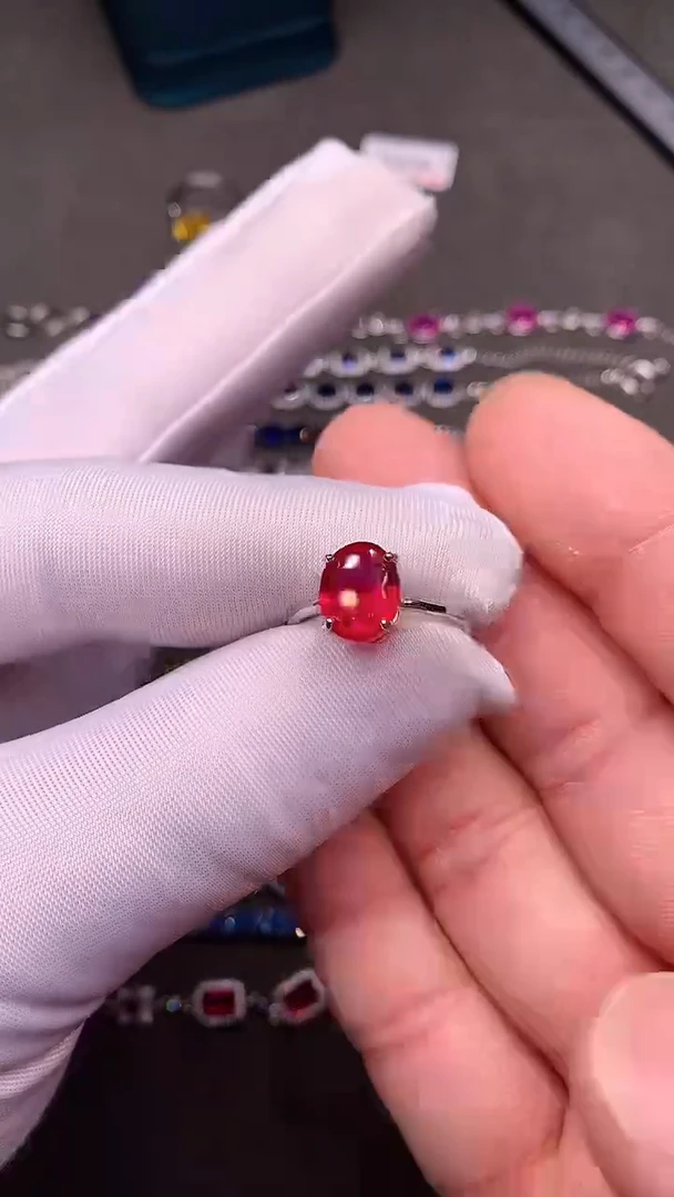 【闪购商品】红宝石戒指银S925镶嵌.......