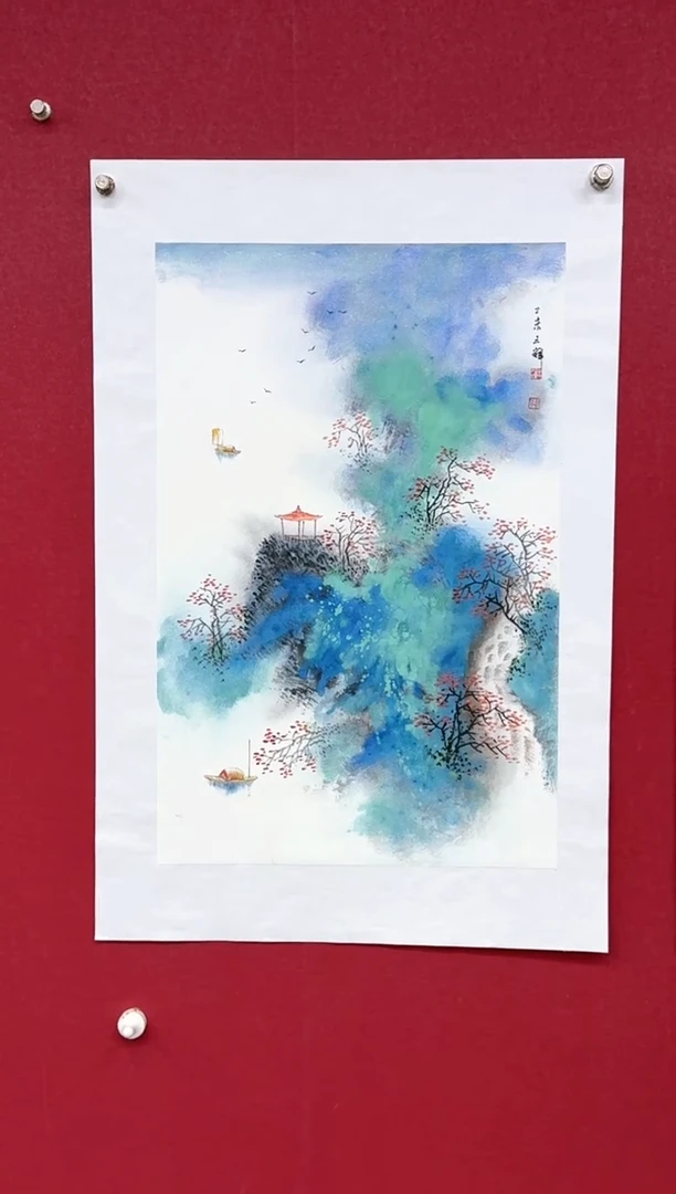 国画国画绘画山水花鸟