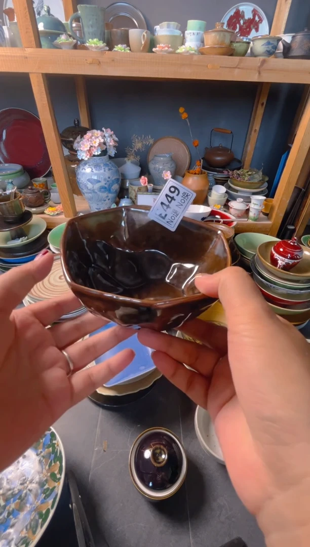 瓷片玛****?e449天目甜品碗福利