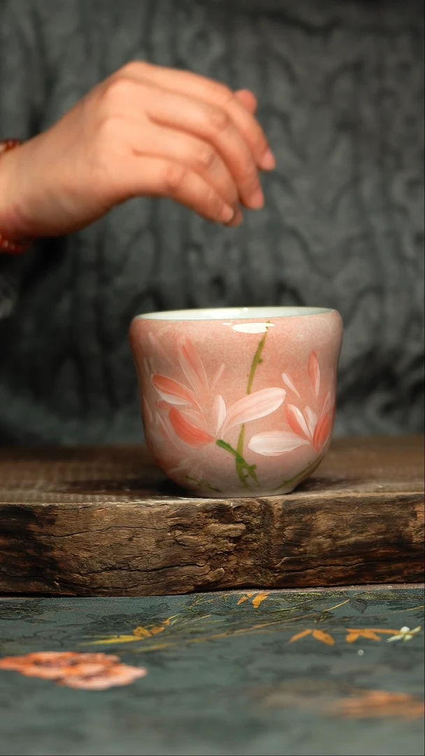【闪购商品】杯杯釉下彩手工手绘同款陶器