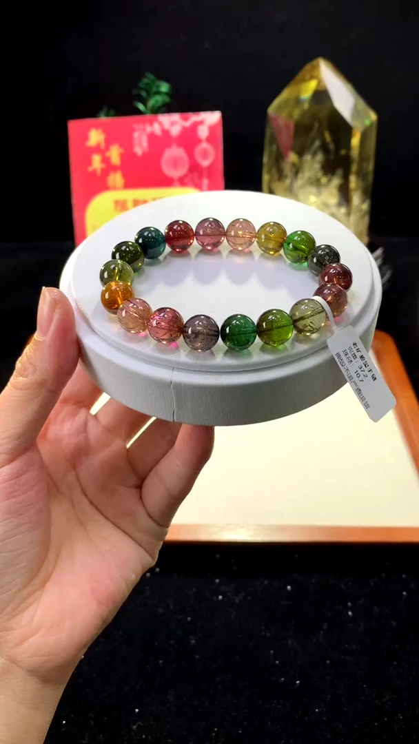 【闪购商品】碧玺手链未镶嵌【梦源珠宝】10.7m天然碧玺单圈手链