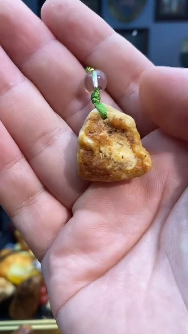 琥珀颈饰未镶嵌手机链