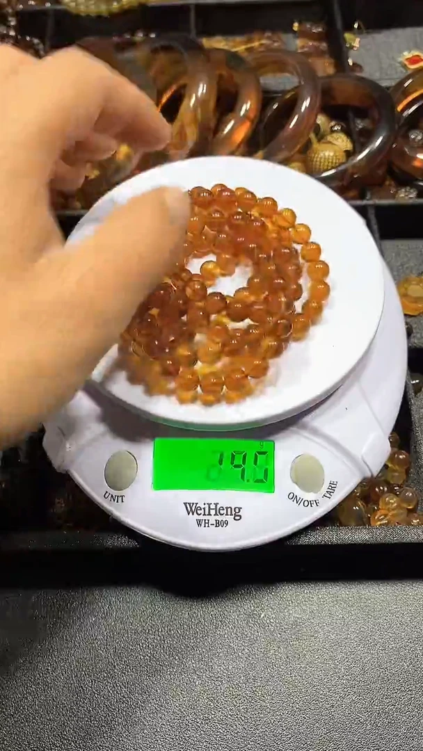 琥珀颈饰未镶嵌天然缅甸琥珀