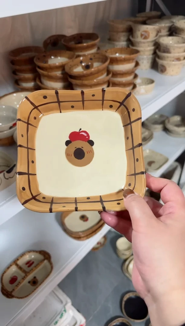 【闪购商品】卡皮方盘高温瓷器