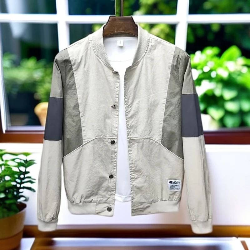 娜罗普西时尚男士春秋季新品棒球领夹克外套时尚百搭休闲酷商务潮