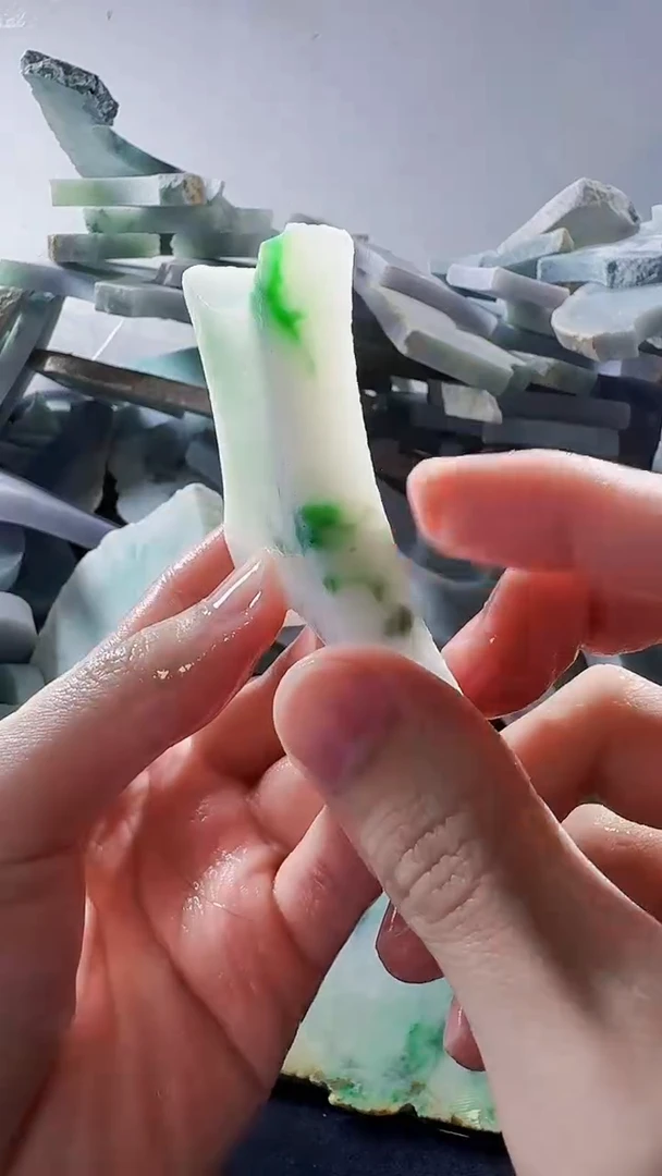 裸石翡翠缅甸翡翠A货文871