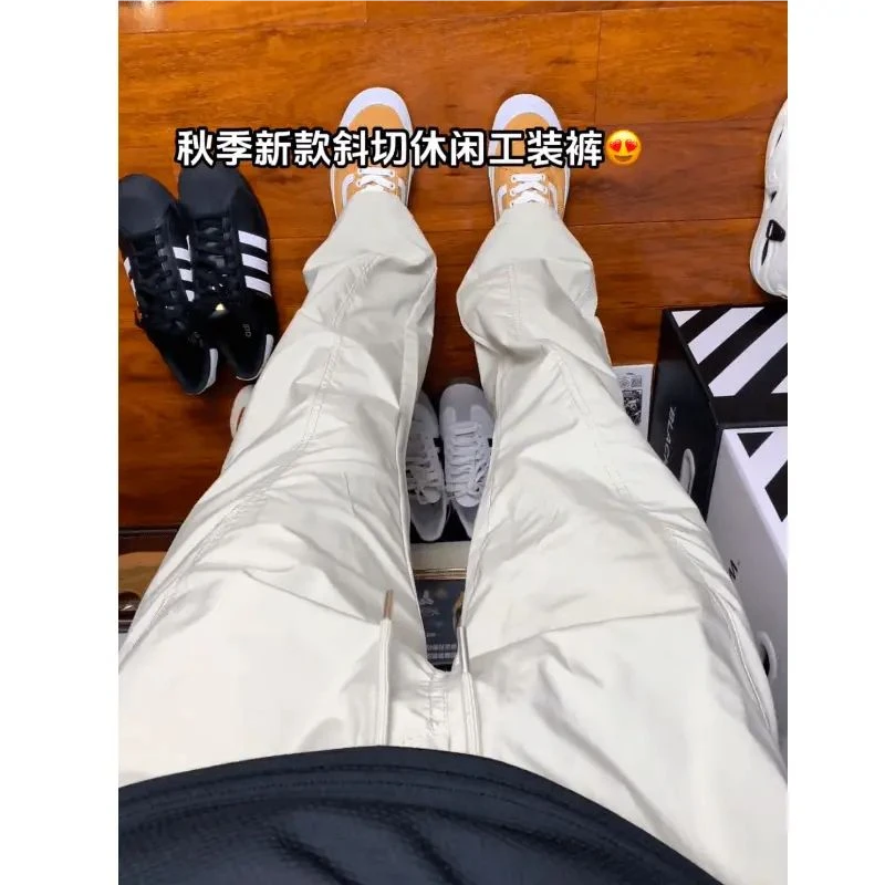 美式户外薄款软壳冲锋裤男款春秋时尚速干工装裤子斜切休闲裤百搭