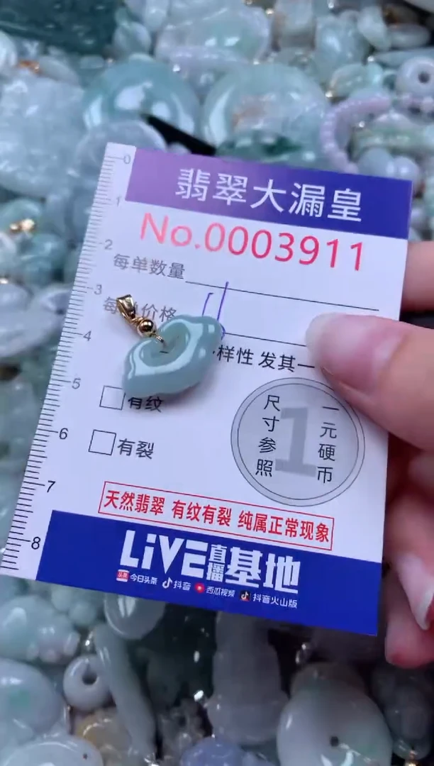 翡翠未镶嵌吊坠(不含链)3911