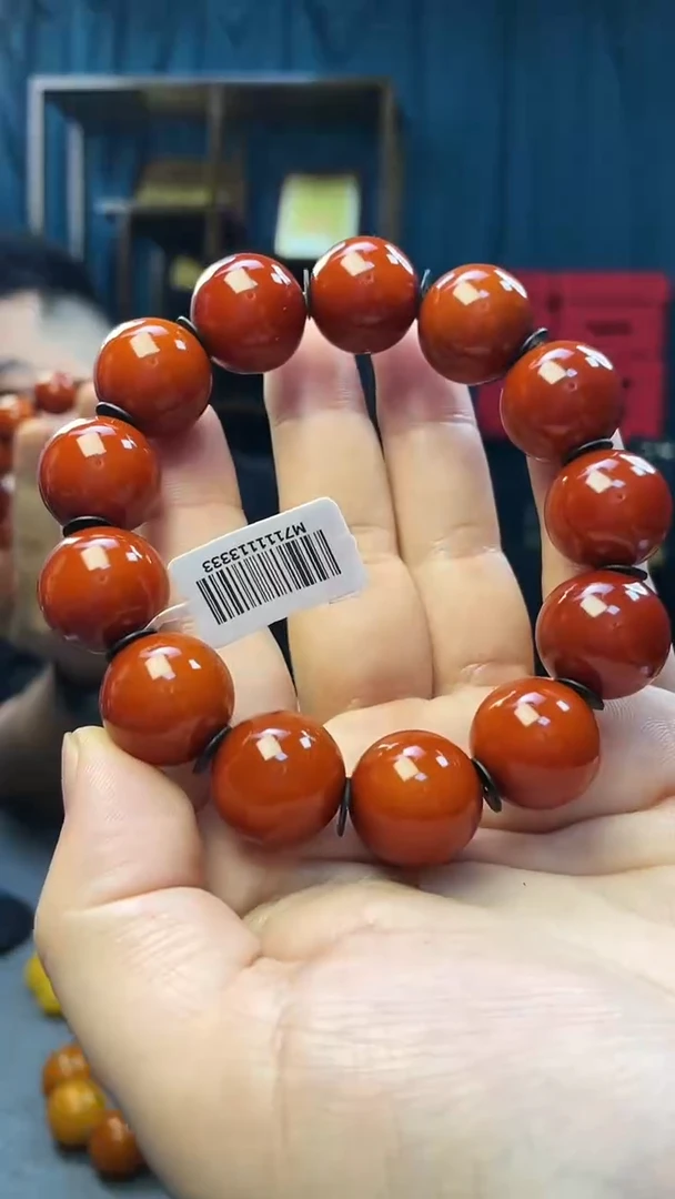 手串琥珀未镶嵌蜜蜡圆珠手串